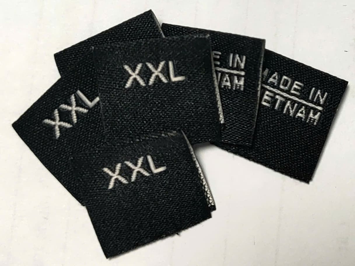 Woven Label (Xxxl) & “Made In Vietnam”